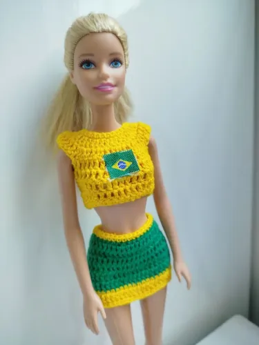 Conjunto Copa do Mundo Para Barbie 
