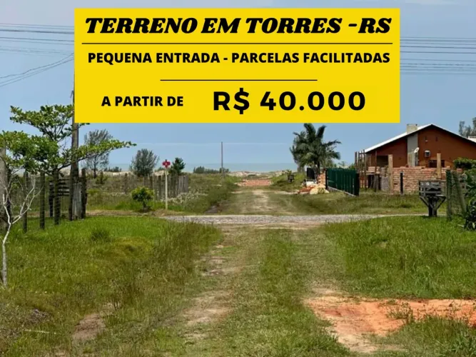 Terreno em Torres na Praia real 300m2 com escritura pública