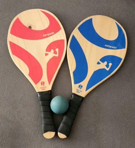 Kit Frescobol Par Raquetes Madeira Decathlon Artengo + 1 Bolinha
