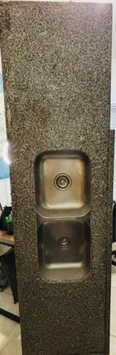 Pia de mármore Cuba dupla 2,10 metros