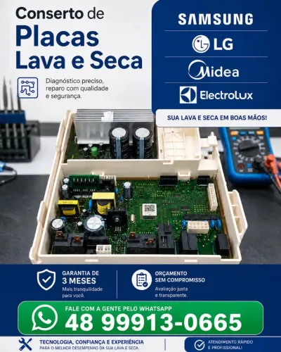 Conserto de Placas de Lava e Seca