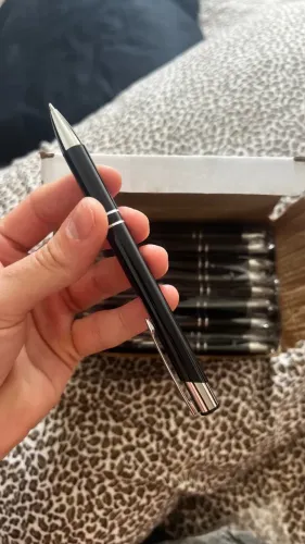 Caixa com 50 Canetas de Metal Personalizadas Premium (Novas)