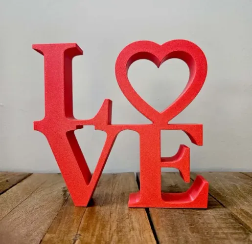 Decoração Letreiro Love Coração Amor Presente Romântico - Várias Cores - Envio rápido