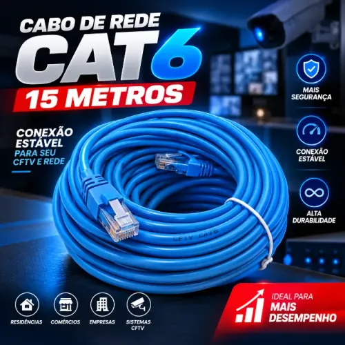 Cabo de rede cat6 15 metros