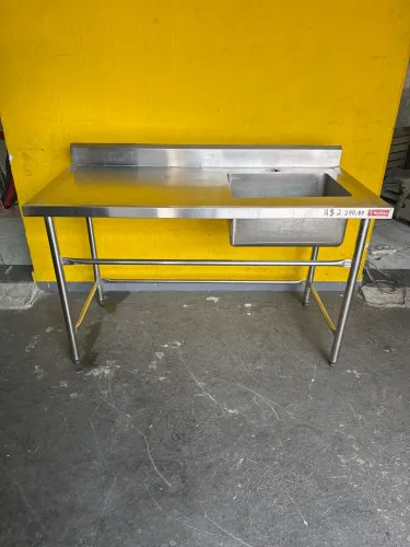 Pia de inox 1400x700x850 pia lado direito