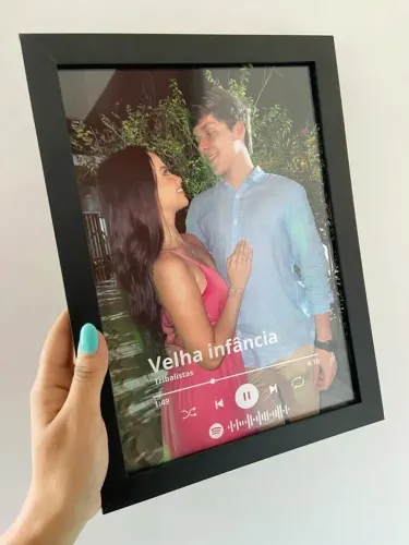 Quadro A4 personalizado romântico