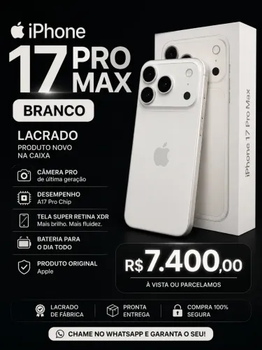 iPhone 17 pro max lacrado 256gb