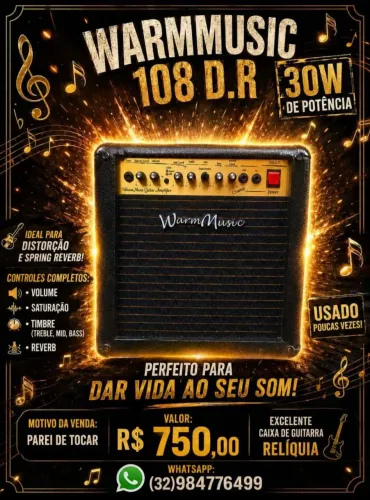 Vendo amplificador warm music