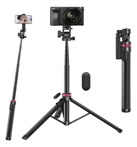 Tripé e Pau de Selfie Ulanzi MT-78 com suporte para celular/ controle bluetooth 185cm/1kg