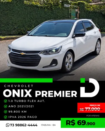 Chevrolet Onix Hatch Premier 1.0 12V TB Flex Aut. 4P 2021