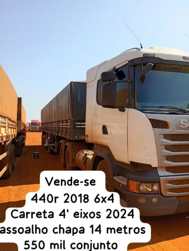 Scania r440 2018 carreta quarto eixo 2024