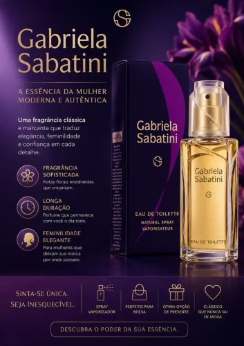 Perfume Gabriela Sabatini Eau de Toillete 60ml Selo Adipec