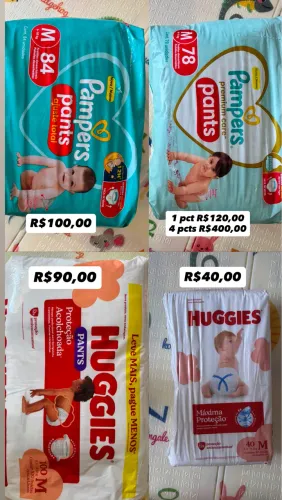 Desapego de pacotes de fraldas fechadas