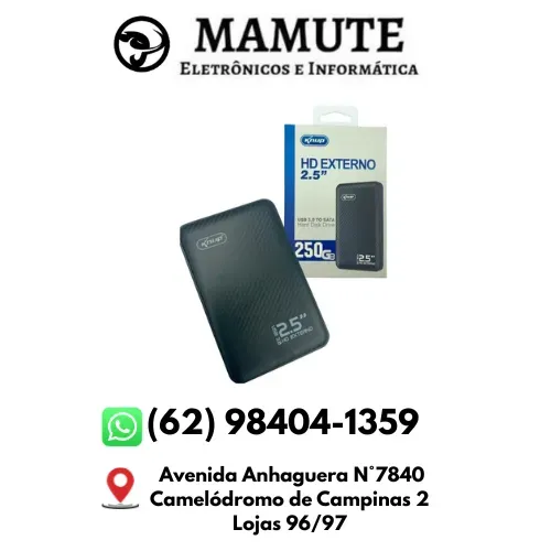 Hd Externo 250gb Kp-hd808 Slim Usb 3.0 Cor Preto