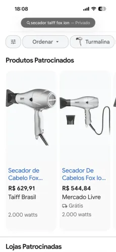 Secador taiff fox ion