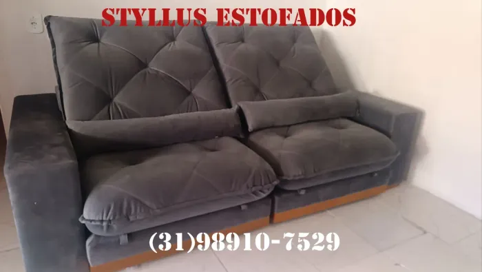 Sofá retrátil Promoção com molas ensacadas