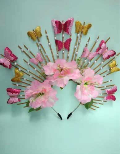 Tiara de carnaval borboletas