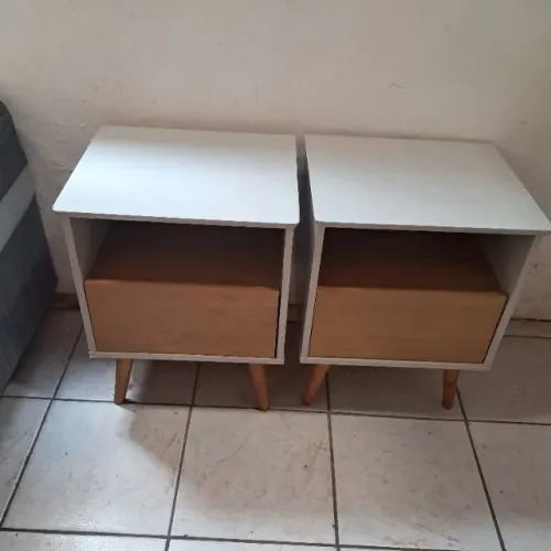 2 Mesas de cabeceira Cancun Bechara off white
