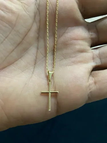 Cordão cadeado 18k