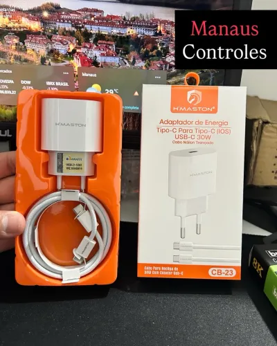 Carregador de IPhone Tipo C 30W ( completo )