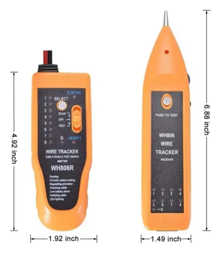 rastreador e testador de cabos de rede e localizador de fios iMBAPrice/Aexit WH806R. 