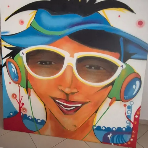 Quadro Gigante Street Art / Grafite (1,40m x 1,40m) - Peça Única!