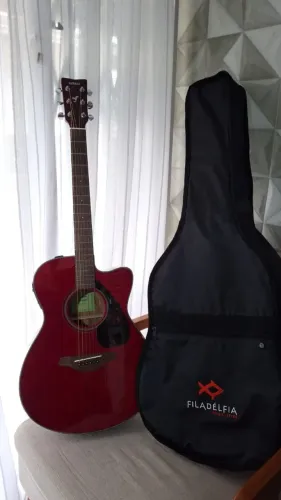 Violão Yamaha FSX800C Eletroacústico Cutaway Vermelho + Bag