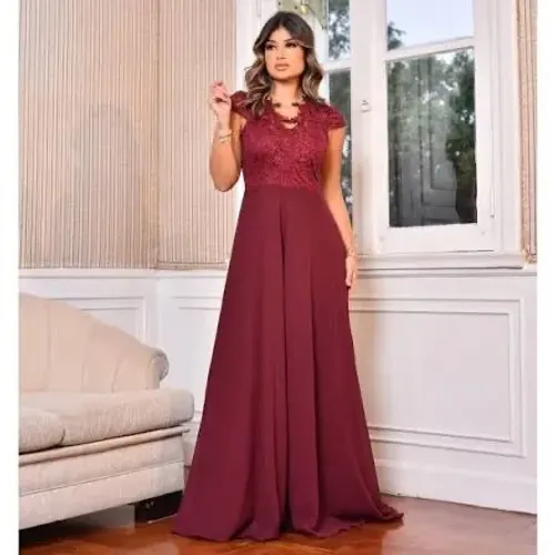 Vestido Roxo Tamanho M Novo
