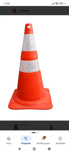 Cone de sinalização flexível
