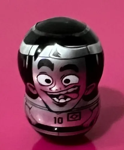 Boneco Enaldinho cabeçudinho Brasil prata