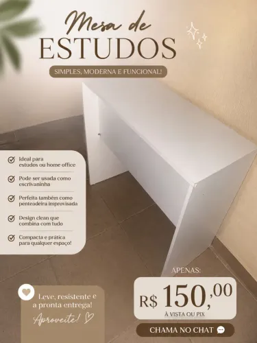Mesa de estudos/escrivaninha ? R$150. Aceito ofertas! Ótimo estado retirada no local.