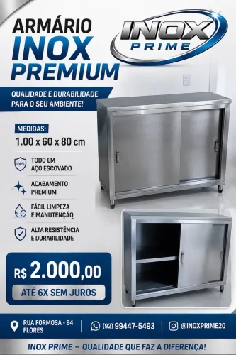 Armário em inox a pronta entrega