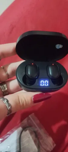 Fone de ouvido Bluetooth E6s 5.0 TWS com LED