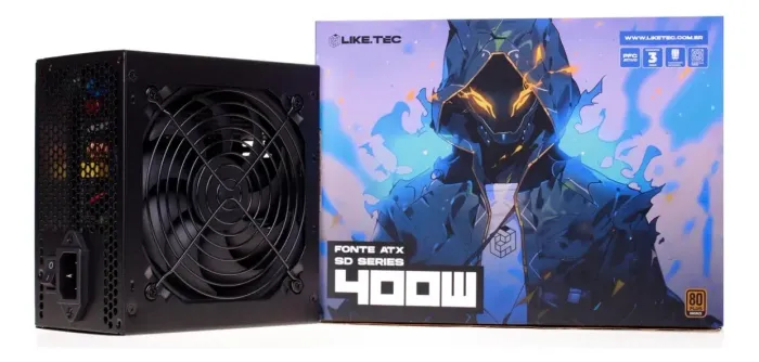 Fonte 400w like.tec - (80 plus bronze, pfc ativo)