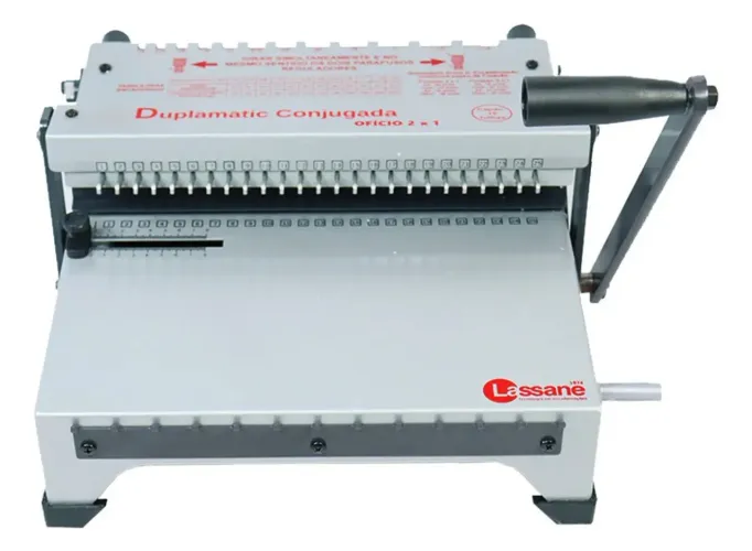 Encadernadora manual Lassane Cinza 2x 1 capacidade 270 folhas