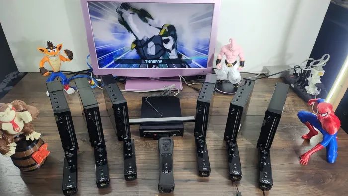 Nintendo tendo wii preto várias unidades disponíveis