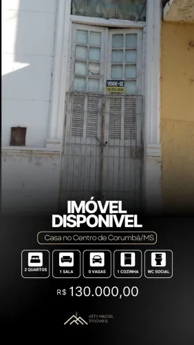 Casa a Venda na Rua Cuiabá no Centro de Corumbá