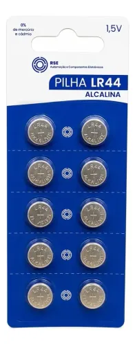 Bateria Lr44 1,5v Botao cartela c/10