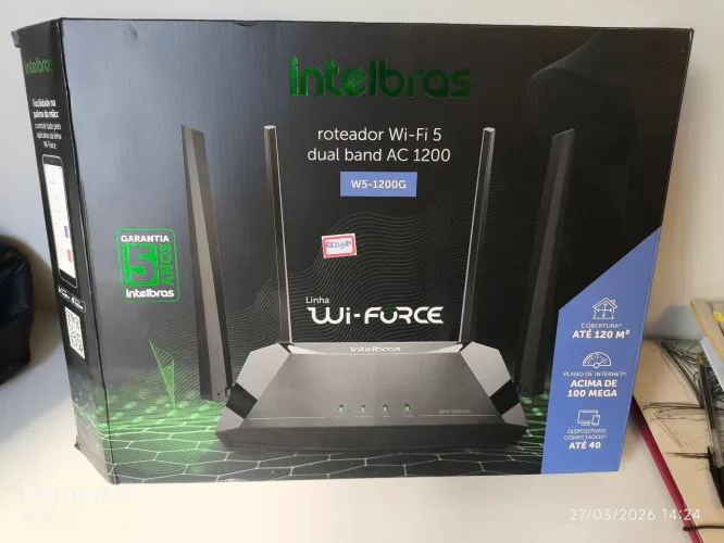 Roteador W5 - 1200G<br>Roteador Wi-Fi 5<br>Roteador Wi-Fi 5<br>Roteador Wi-Fi 5