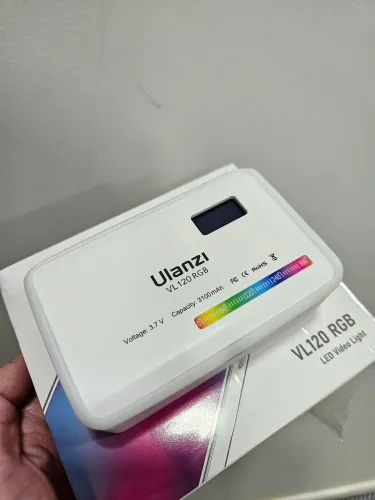Lâmpada para gravação de vídeo e fotografia ulanzi vl120 rgb