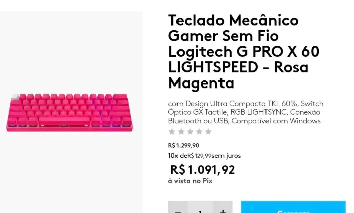 TECLADO LOGITECH G PRO