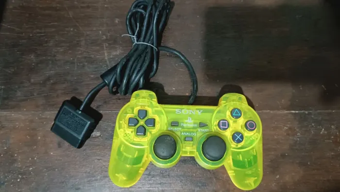 Controle PS2 original verde translúcido