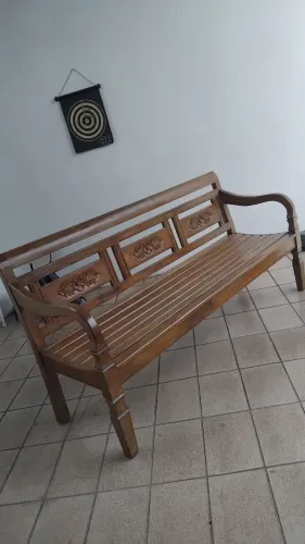 Banco Madeira Maciça 3 Lugares Top