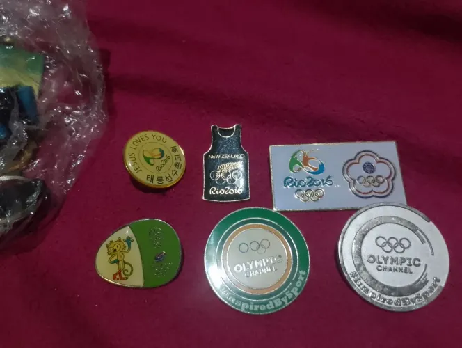 Pins das olimpíadas Rio de janeiro 2016