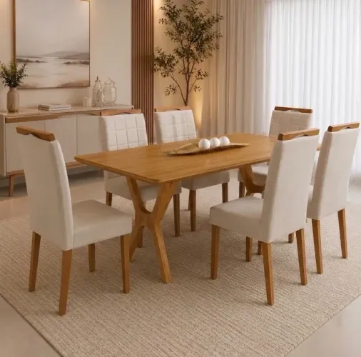 Conjunto de Jantar Nobre 6 Lugares