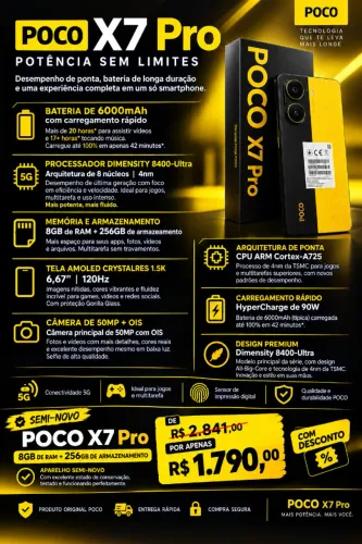 Poco X7 pro amarelo