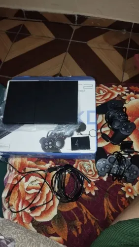 Ps2 destravado, novo, com memória card e pen drive com mais de 50 jogos e dois controles