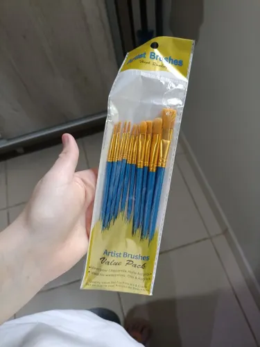 Kit 10 Pincéis Artísticos Importados Pintura Aquarela Óleo Acrílica