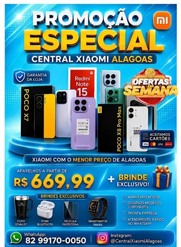 Xiaomi 17T 5G, Poco X8 Pro Max 5G, Poco X7 Pro 5G e Diversos Modelos Disponíveis 
