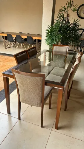Mesa c/ 6 cadeiras e Tapete de Sisal